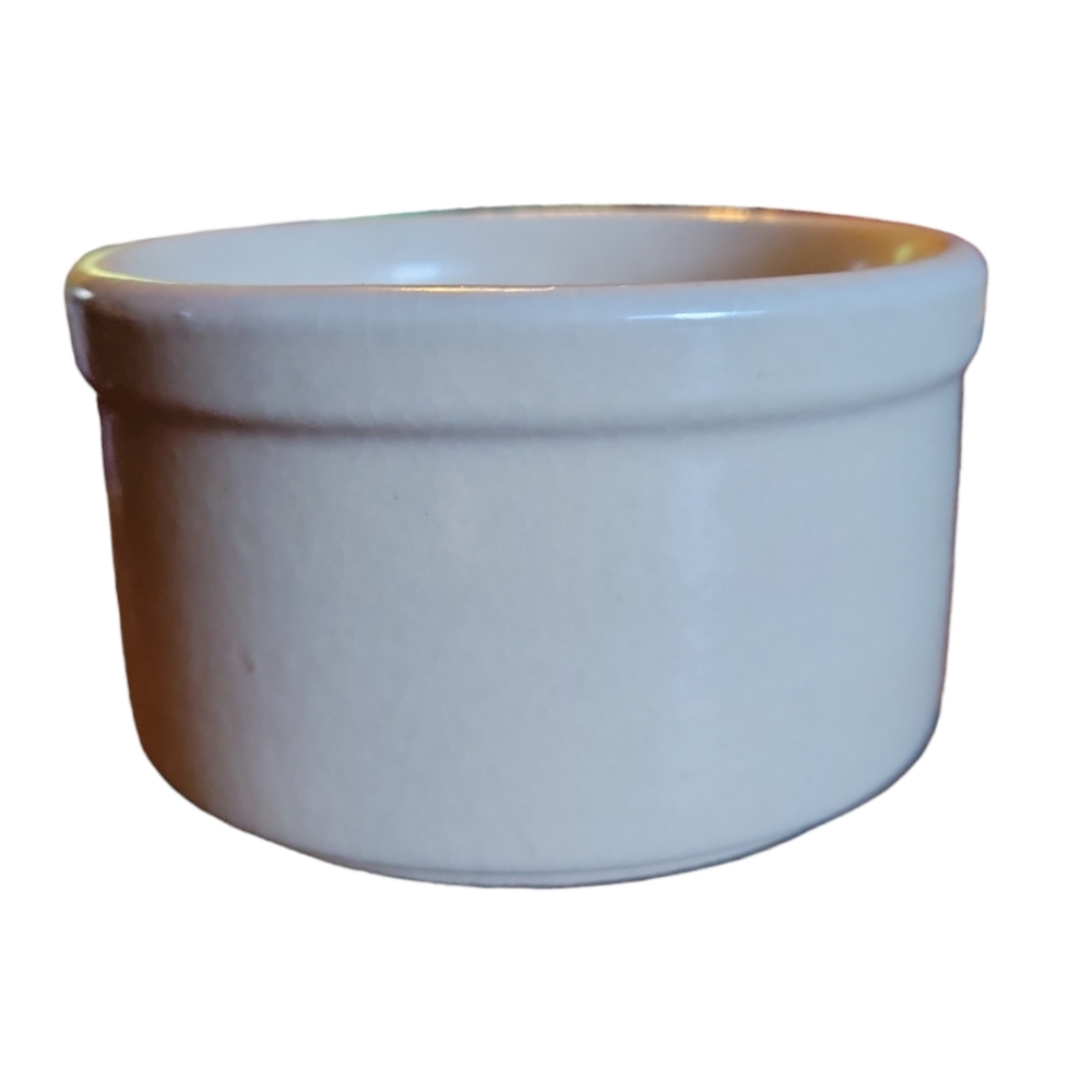 Vtg NWT Earthenware Handpainted Tan Crock Loon R.R.P. Co. Roseville Ohio - Picture 3 of 6